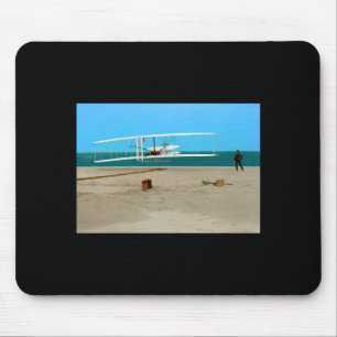 First Flight Wright Brothers Airplane T Shirt Mouse Pad