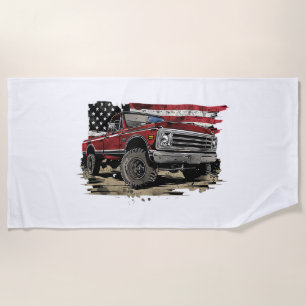 First gen pickup truck old truck vintage truck beach towel