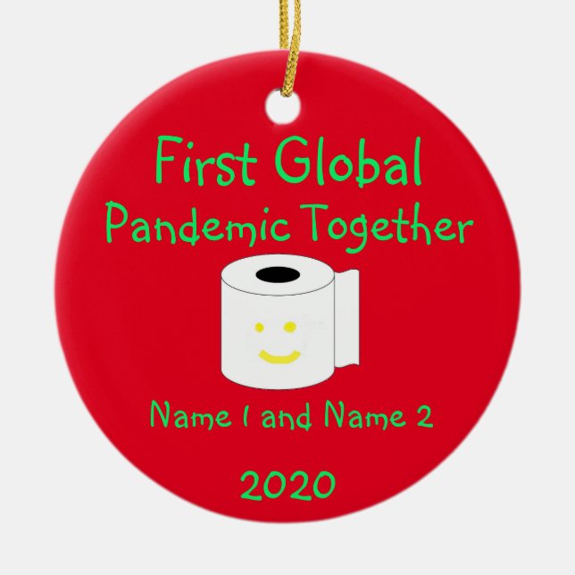 First Global Pandemic Together Ceramic Tree Decoration (Front)