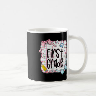 First Grade Back To School Coquette Bow For Girls Coffee Mug