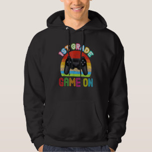 First Grade Back To School Video Gamer Game On 1st Hoodie