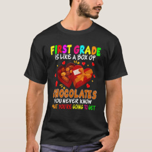 First Grade Box Of Chocolates Valentine's Day Teac T-Shirt