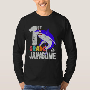 First Grade Boys Girls JawSome Shark First Day of T-Shirt