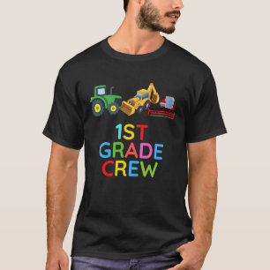 First Grade Crew Tractors 1st Grade Farm Fan First T-Shirt