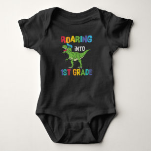 First Grade Dino Lover First Day School Kids Gift Baby Bodysuit