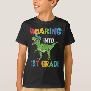 First Grade Dino Lover First Day School Kids Gift T-Shirt