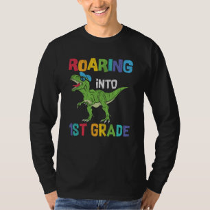 First Grade Dino Lover First Day School Kids Gift T-Shirt