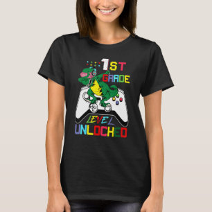 First Grade Dinosaur Dabbing Video Game Back To Sc T-Shirt