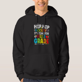 First Grade First Day 1st Grade Back To School Out Hoodie