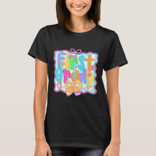 First Grade Girls Back To School Bow Cute Coquette T-Shirt