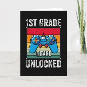 First Grade Level Unlocked Video Game Student Gift Card