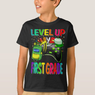 First Grade Level Up Back To School Unlocked  T-Shirt