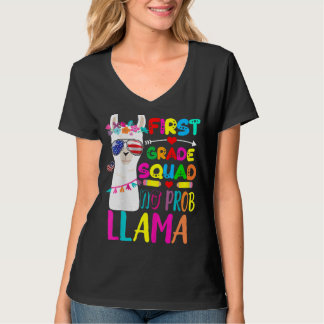 First Grade No Prob Llama 1st Grade Teacher T-Shirt