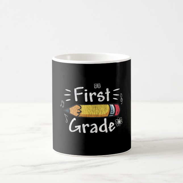 First Grade Pencil Back to School Student Kids Coffee Mug (Center)