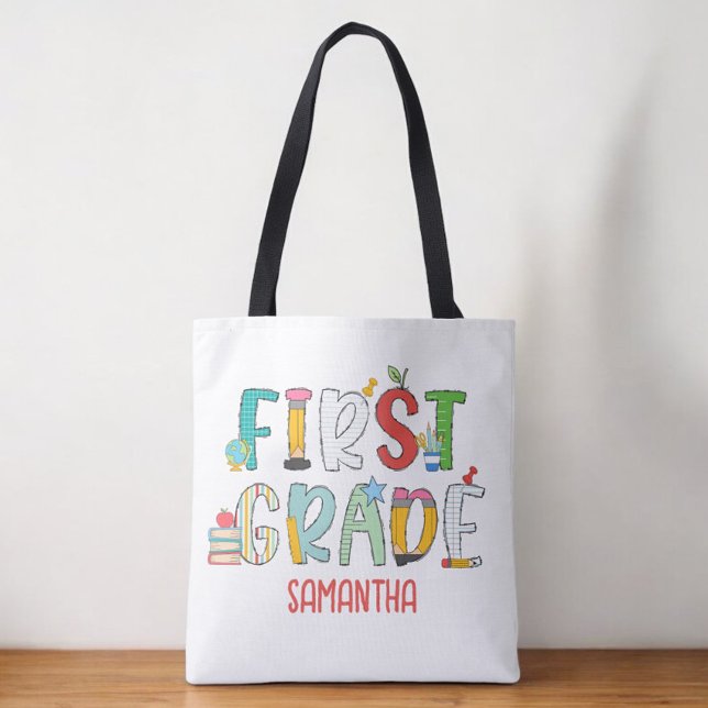 First Grade Personalised School Tote Bag (Creator Uploaded)
