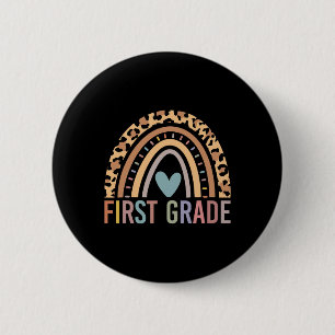 First Grade Rainbow Girls Boys Teacher Team 1st Gr 6 Cm Round Badge