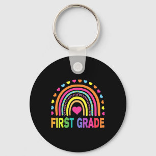 First Grade Rainbow Girls Boys Teacher Team 1st Gr Key Ring