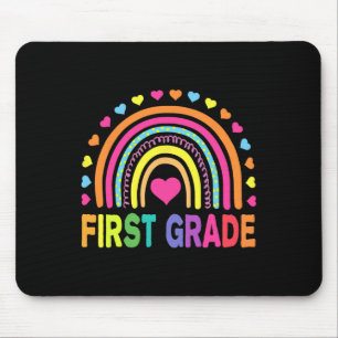 First Grade Rainbow Girls Boys Teacher Team 1st Gr Mouse Pad