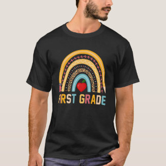 First Grade Rainbow Girls Boys Teacher Team 1st Gr T-Shirt
