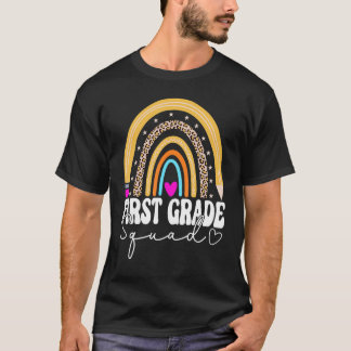First Grade Rainbow Girls Boys Teacher Team 1st Gr T-Shirt