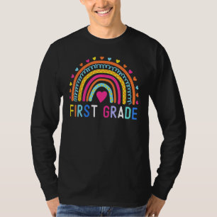 First Grade Rainbow Girls Boys Teacher Team 1st Gr T-Shirt