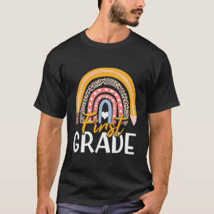 First Grade Rainbow Girls Boys Teacher Team 1St Gr T-Shirt