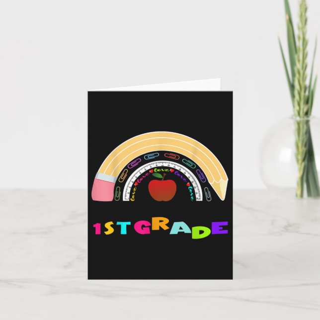 First Grade Rainbow Team 1st Grade First Day Back  Card (Front)