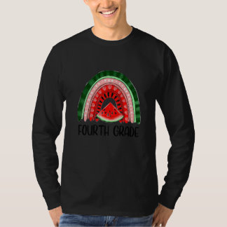 First Grade Rainbow Watermelon Girls Teacher Team  T-Shirt