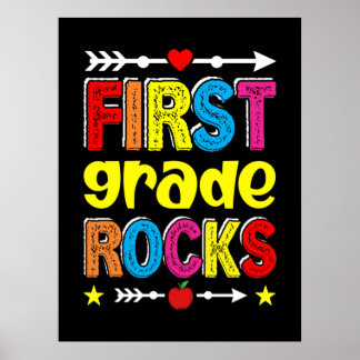 First Grade Rock Back To School Poster