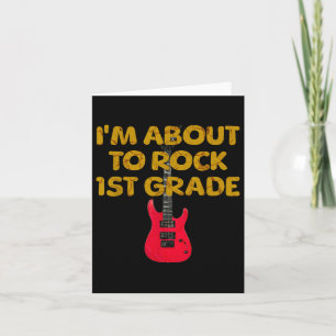 First Grade Rocks Back To School Men Women Boys Gi Card
