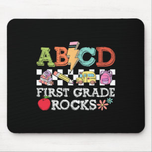 First Grade Rocks Pencil Lightning Teachers Rock G Mouse Pad