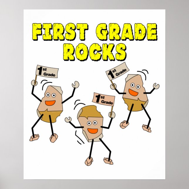 First Grade Rocks Poster (Front)