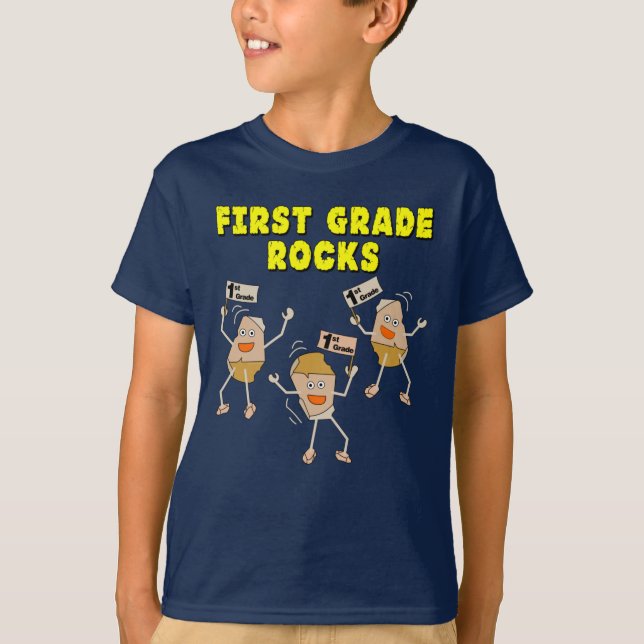  First Grade Rocks T-Shirt (Front)
