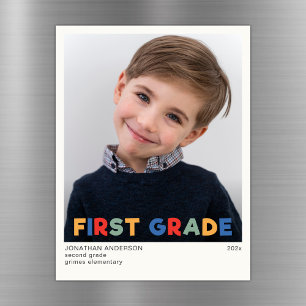 First Grade School Year Photo Keepsake Magnet