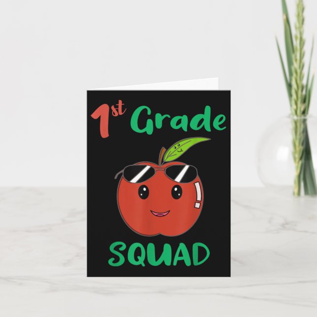 First Grade Squad Back To School Gifts  Card (Front)