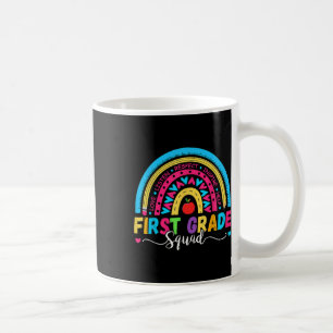 First Grade Squad Back To School Rainbow Boho 1st Coffee Mug