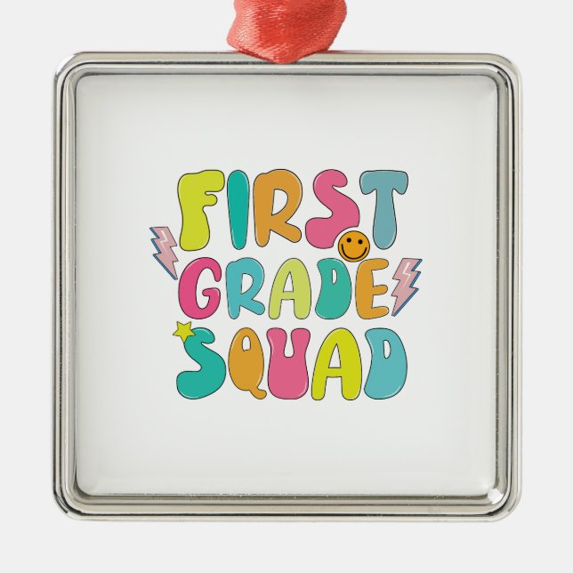 First Grade Squad Metal Tree Decoration (Front)