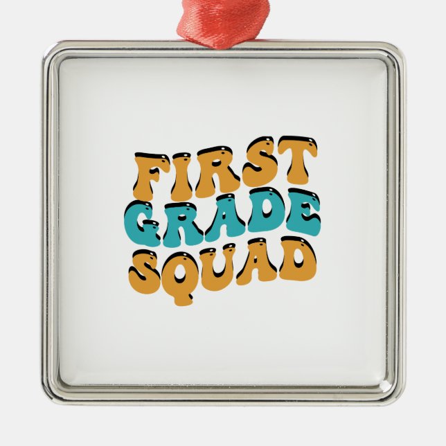 First Grade Squad Metal Tree Decoration (Front)
