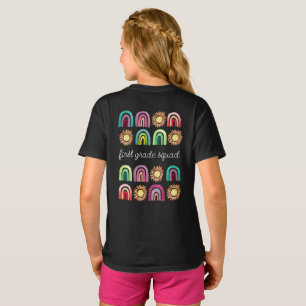 First Grade Squad Rainbow & Suns Back to School T-Shirt
