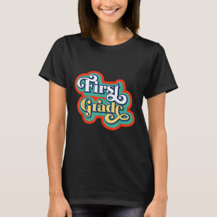 First Grade Teacher And Student Back To School Vib T-Shirt