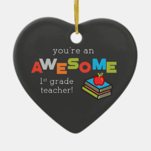 First Grade Teacher Appreciation Day, Awesome Ceramic Tree Decoration