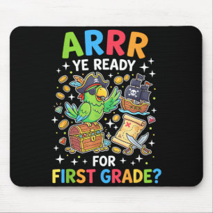 First grade teacher back to school pirate  mouse pad