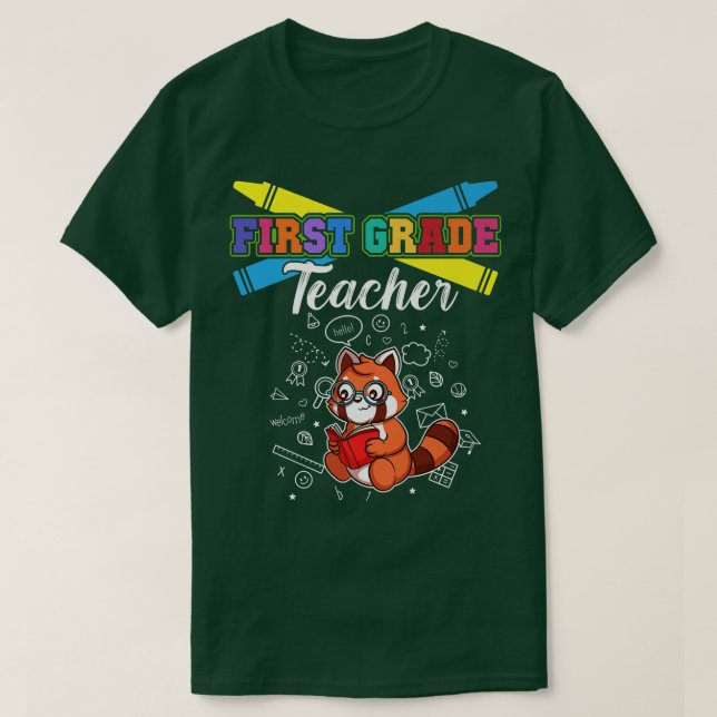 First Grade Teacher Elementary School Educator Pre T-Shirt (Design Front)