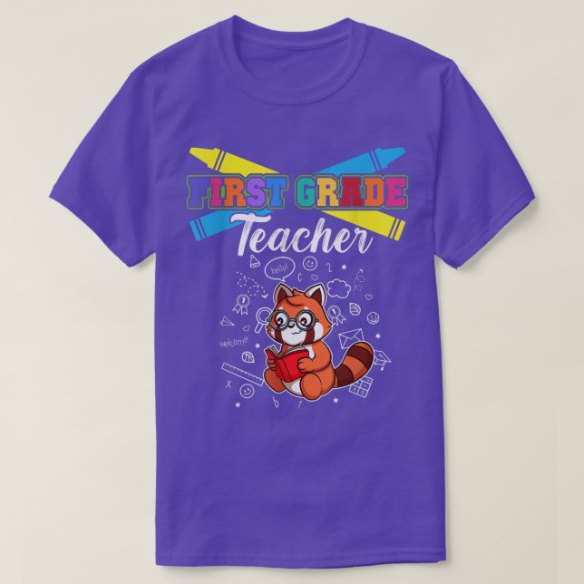 First Grade Teacher Elementary School Educator T-S T-Shirt (Design Front)