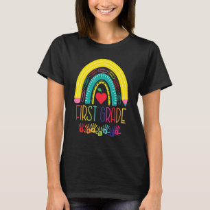 First Grade Teacher Rainbow Back To School For Te T-Shirt