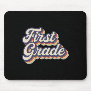 First Grade Teacher Retro Vintage 1st Grade Teache Mouse Pad