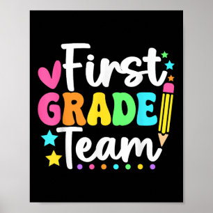 First Grade Team Back To School Teachers Students Poster