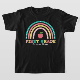 first grade team retro rinbow T-Shirt
