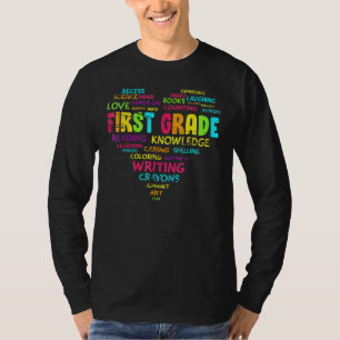 First Grade Team Teacher Student 1st Grade Heart T-Shirt