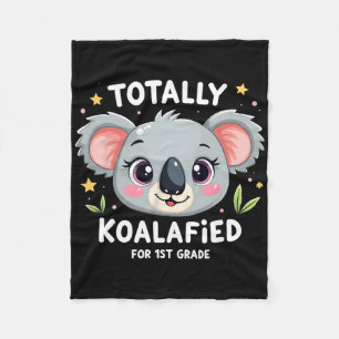 First Grade Totally Koalafied Back To School Koala Fleece Blanket
